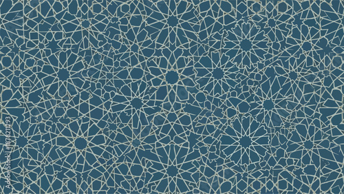 A dark blue surface covered with a pattern of intersecting light lines