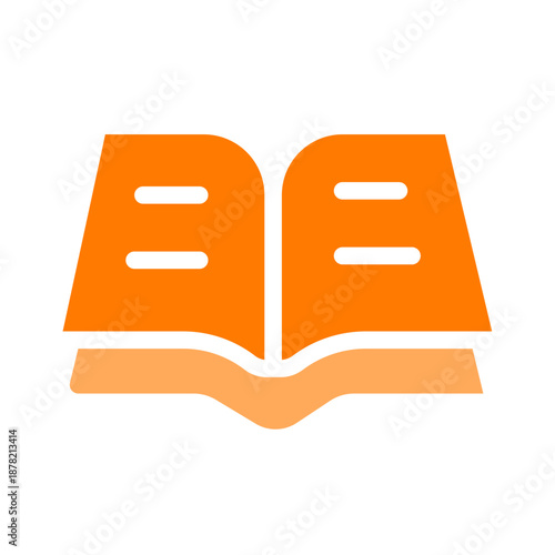 opened book orange icon