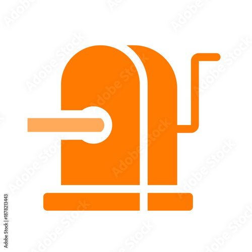 pencil sharpener orange icon