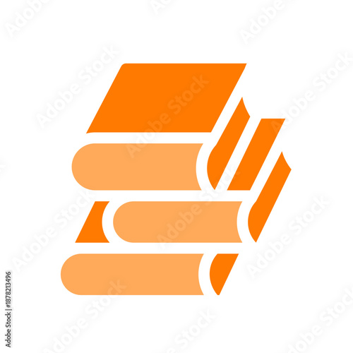 stacking books orange icon