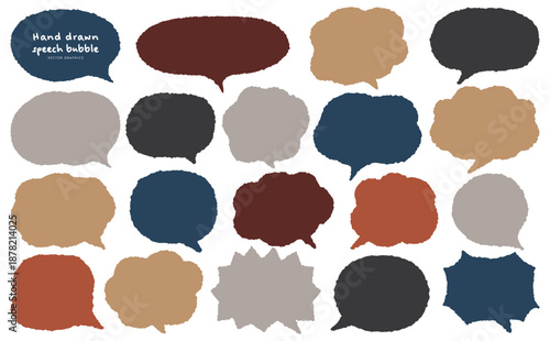 手描き風で使いやすい吹き出しセット