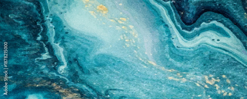 Golden ocean. Abstract ocean- ART. Natural Luxury. Style incorporates the swirls of marble or the ripples of agate. Very beautiful blue paint with the addition of gold powder.