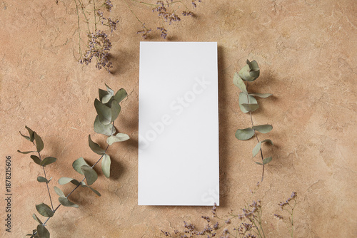Blank card with eucalyptus ...