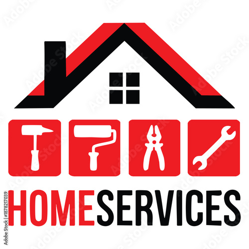 Vector logo template home service perfect for repair maintenance support business and household service branding with practical trustworthy clean design identity