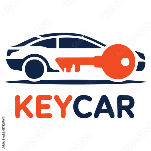 Vector logo template key car design using transportation symbol suitable for automotive branding mobility service car rental and transportation access identity