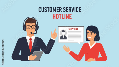 A customer service scene