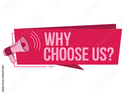 Why choose us banner template vector illustration modern style suitable for business promotion marketing advertisement or website graphic and communication design