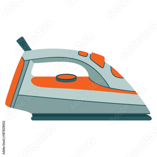 Wireless iron electric household appliance vector illustration perfect for ironing clothes home utility and modern household device themed designs