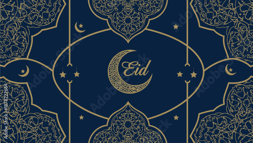 Eid Mubarak Islamic Background Design