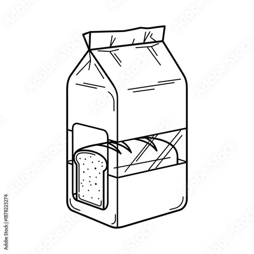 Milk Packaging Bag with Bread Inside