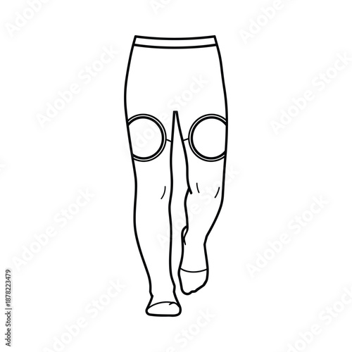 Man wearing compression tights for sports