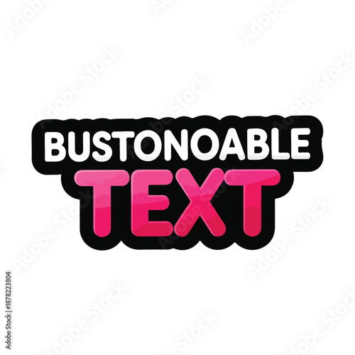 Bustonoable Text Logo Design Element.