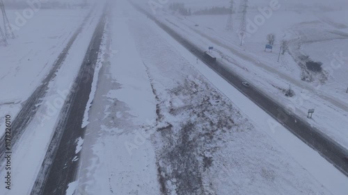Winter Storm Hits Trans-Canada Hwy Near Winnipeg