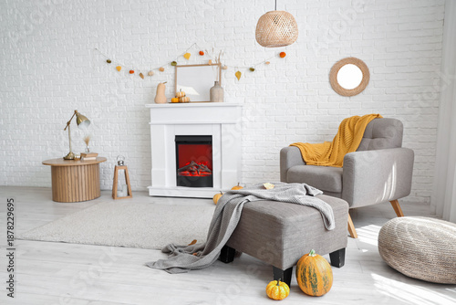 Interior of stylish room wi...