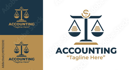 Accounting Logo Modern Minimalist Professional Finance
