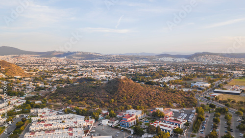 Vista aérea Pirámide de El Pueblito en Corregidora, Querétaro, México