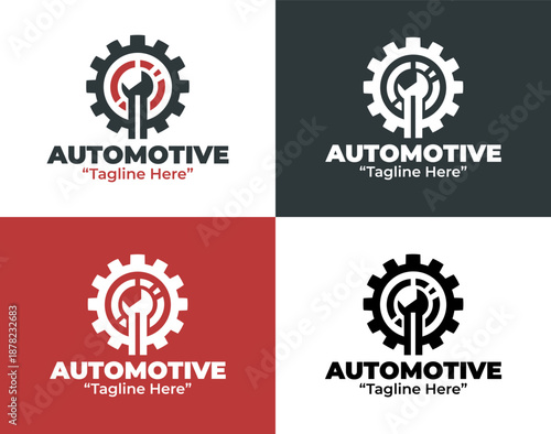 Automotive Parts Logo Modern Minimalist Vehicle Components