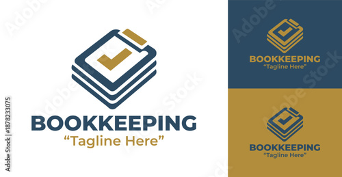 Bookkeeping Logo Modern Minimalist Financial Identity