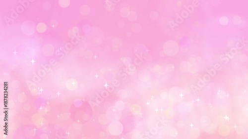 ピンクのキラキラ背景ループ動画 / Pink sparkling glitter particles loop background video