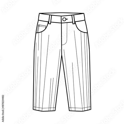 White Bermudas Shorts Illustration