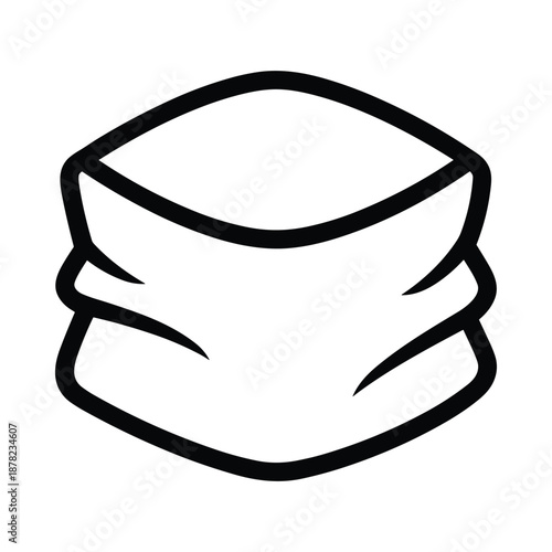 Simple black and white illustration of a face mask