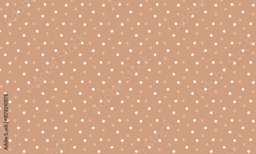 ドットがラフな小さい水玉柄のビンテージ風の茶色い壁紙