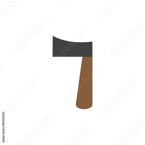 Axe equipment vector illustration on white background. Camping essentials