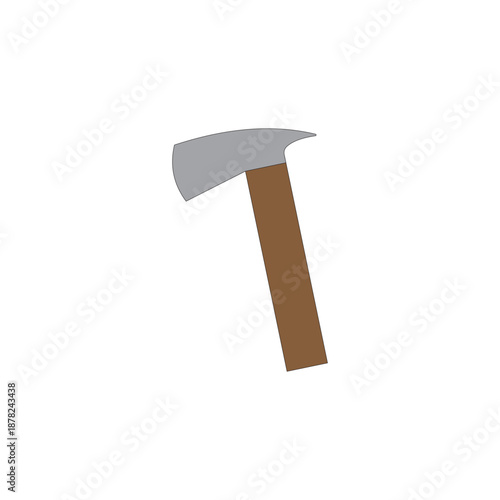 Firefighter pick head axe vector illustration on white background