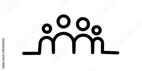 family icon. father, mother and children. group icon. crowd icon. Teamwork icon