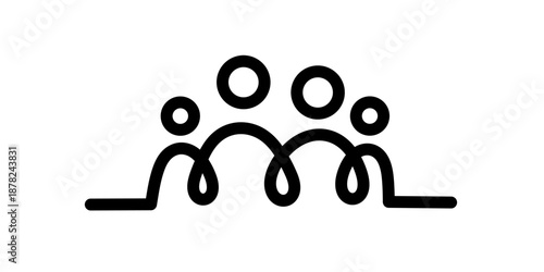 family icon. father, mother and children. group icon. crowd icon. Teamwork icon