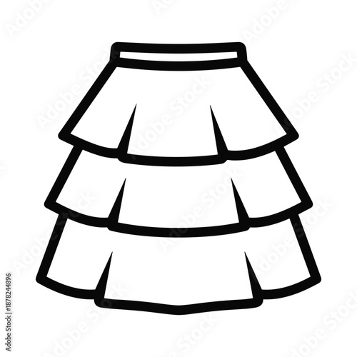 White tennis skirt illustration