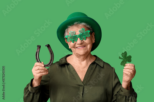 Senior woman in leprechaun ...