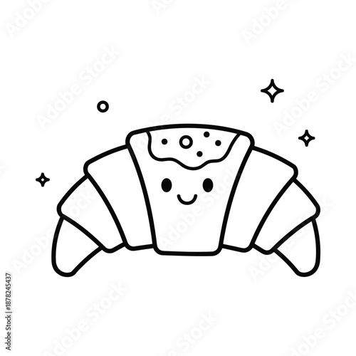 Happy Cartoon Dumpling with Smiling Face