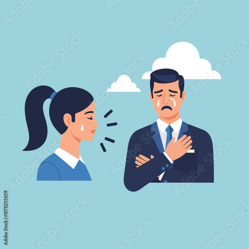 Couple crying, emotional couple, relationship problems, sadness, empathy