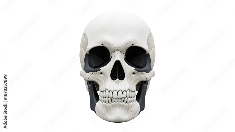 Fototapeta premium Front View of a Human Skull