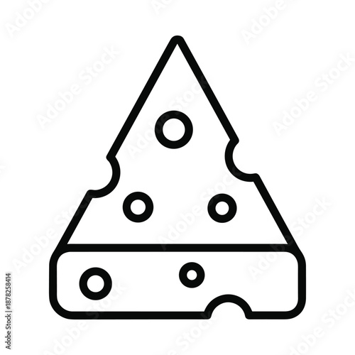 Slice of cheese icon simple