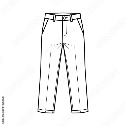 White trousers illustration simple design