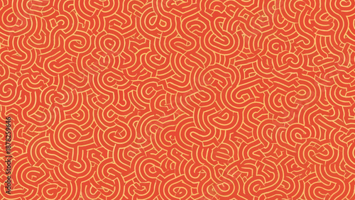 Chinese Lunar New Year Seamless Pattern. 2026 Red Dragon Silhouette in Elegant Oriental Asian Background Design