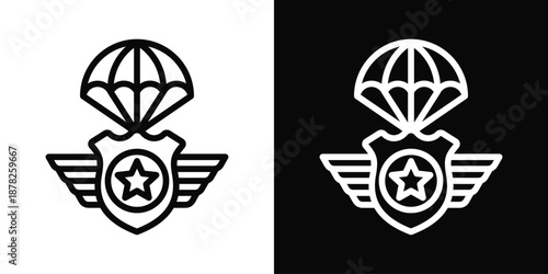 Reconnaissance Icon White And Black Background Style