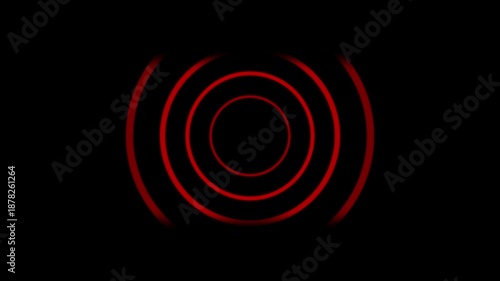 modern digital radio wave circle icon featuring concentric circular waves radiating from a central point on a dark background. Represents wireless communication, signal transmission, broadcasting,