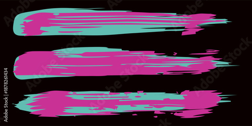 Car sticker wrap banner abstract sporty lines pink blue greenish grunge color combination brush storm thunder modern pattern racing motorsport.