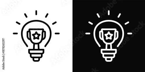 Tactics Icon White And Black Background Style