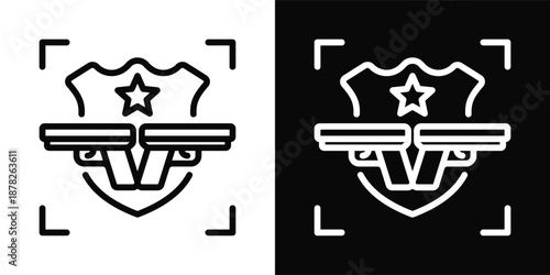 Perimeter Icon White And Black Background Style