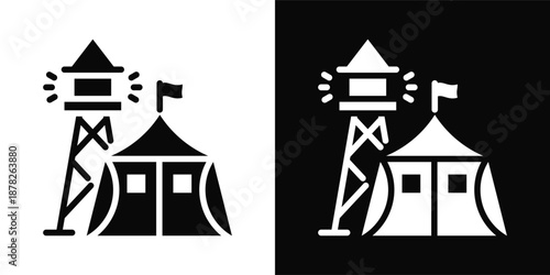 Base Icon White And Black Background Style