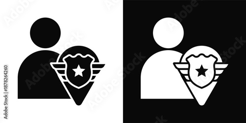 Extraction Icon White And Black Background Style