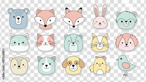 Animals set playfull