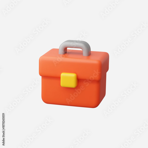 3d Realistic Tool Box vector illustration