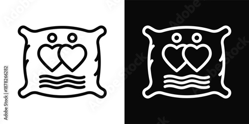 Comfort Icon White And Black Background Style