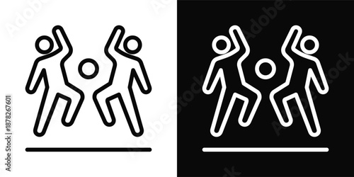 Sports Icon White And Black Background Style