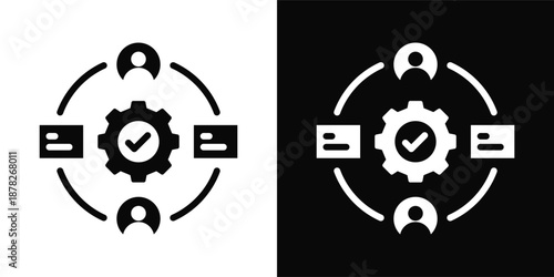 Playtime Icon White And Black Background Style